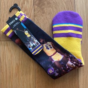 LA Lakers Stance Socks: James Worthy, L/XL (9-13)
